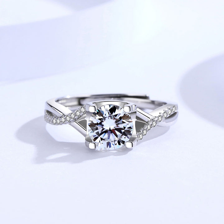 Sterling Silver Moissanite Ring