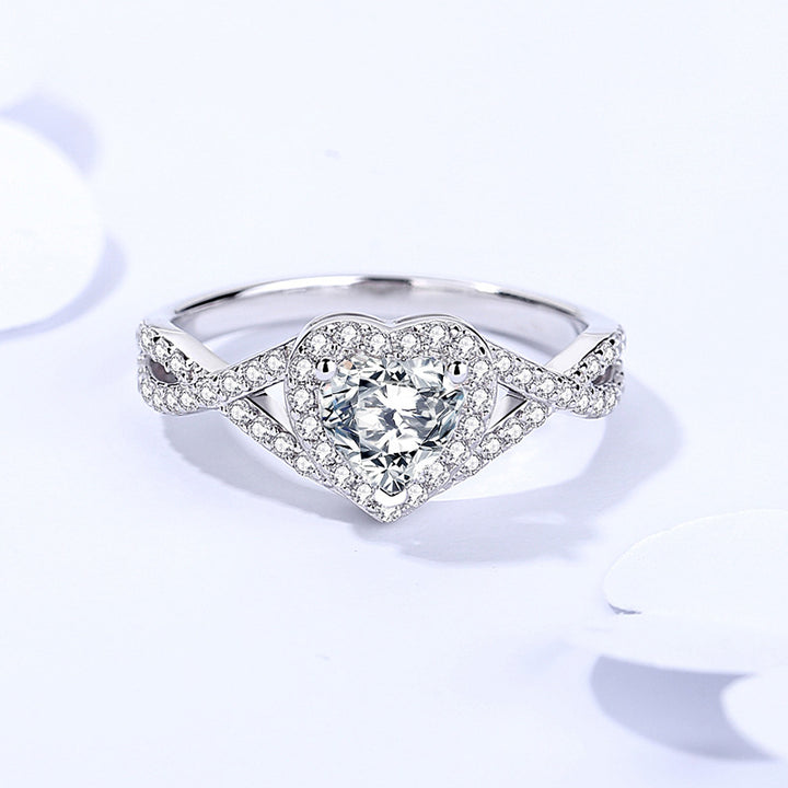 Sterling Silver Moissanite Ring