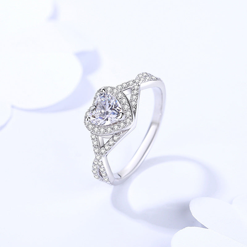 Sterling Silver Moissanite Ring