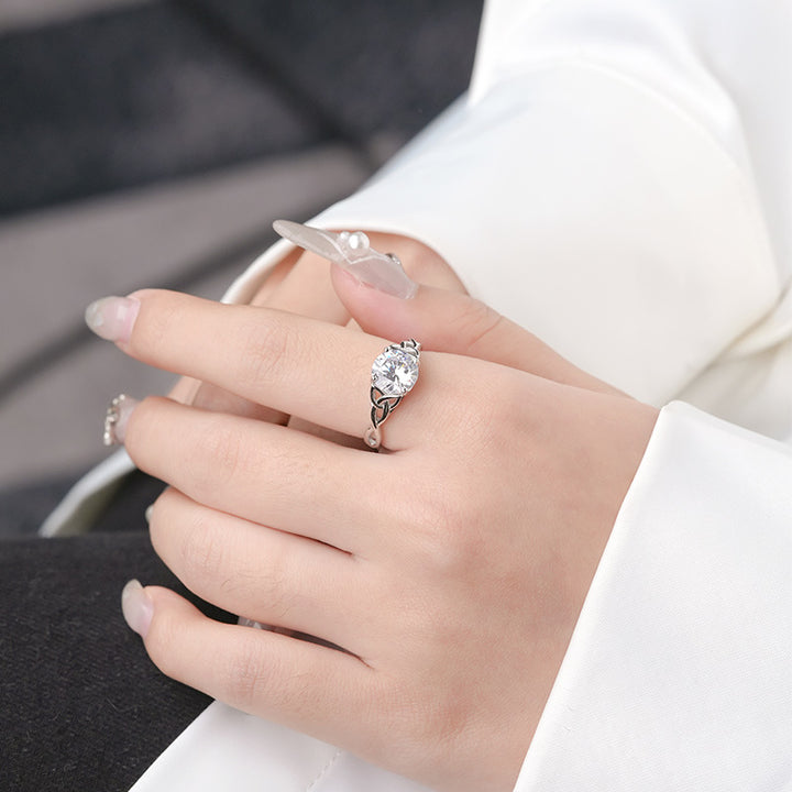 Sterling Silver Moissanite Ring