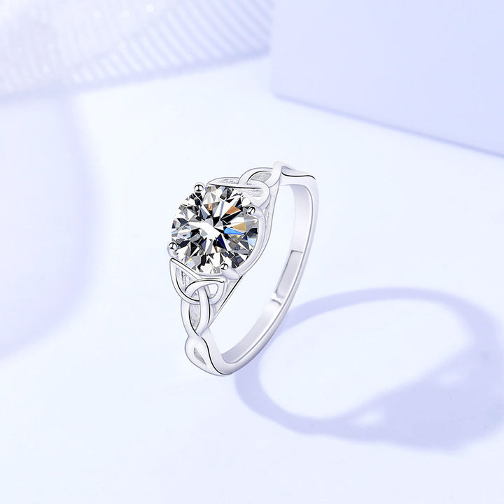 Sterling Silver Moissanite Ring