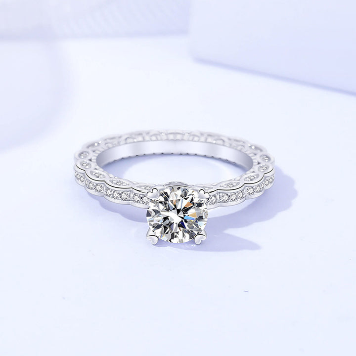 Sterling Silver Moissanite Ring