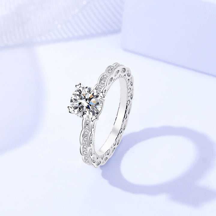 Sterling Silver Moissanite Ring