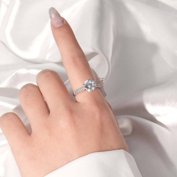 Sterling Silver Moissanite Ring
