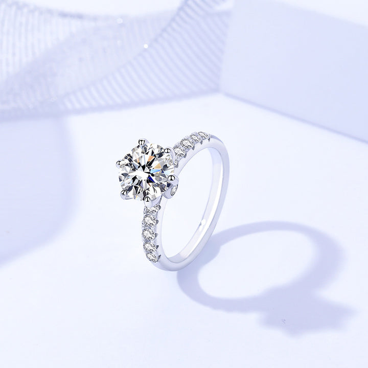 Sterling Silver Moissanite Ring