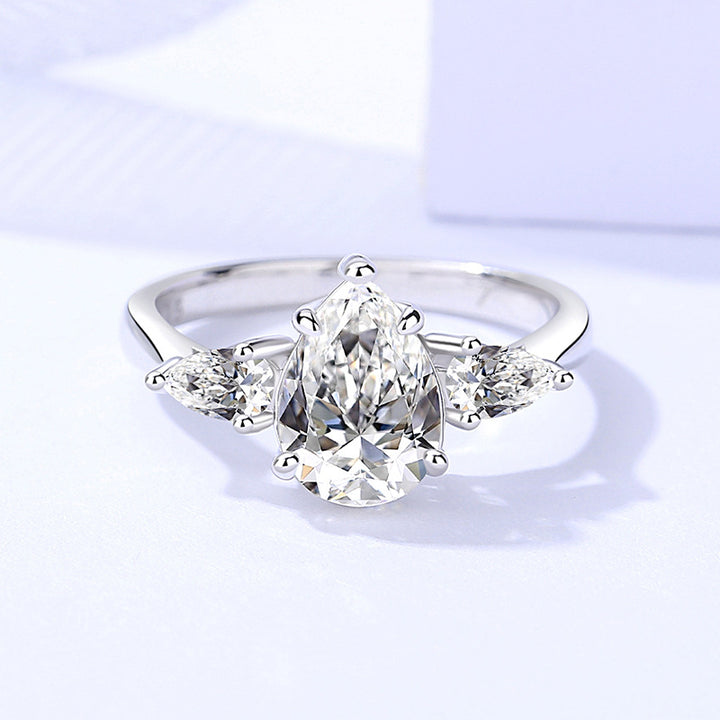 Sterling Silver Moissanite Ring