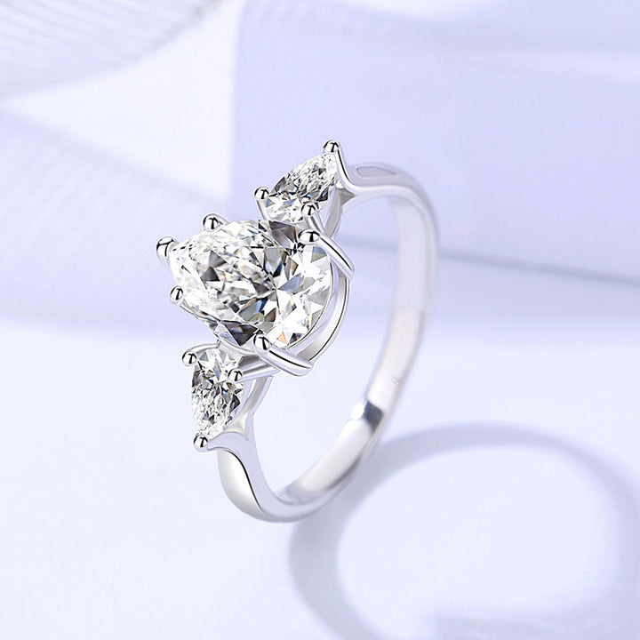 Sterling Silver Moissanite Ring