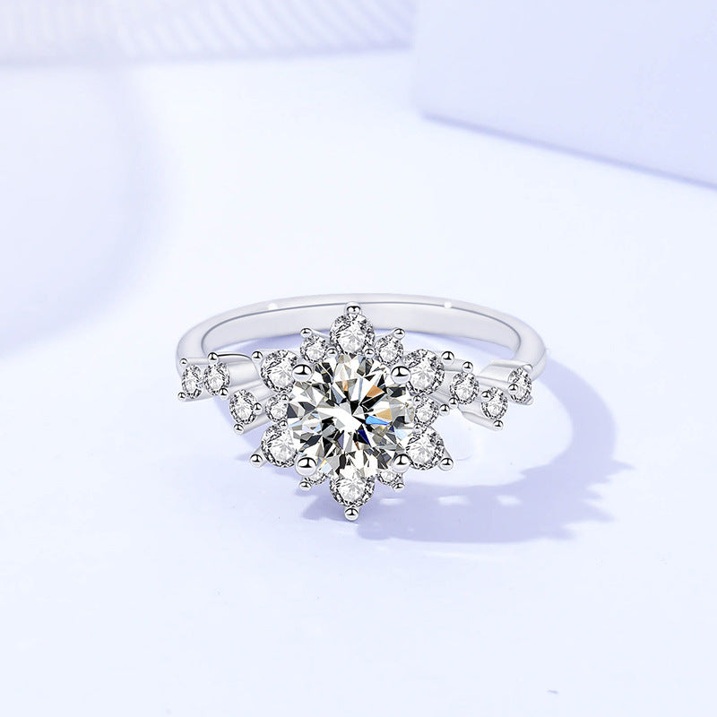 Sterling Silver Moissanite Ring