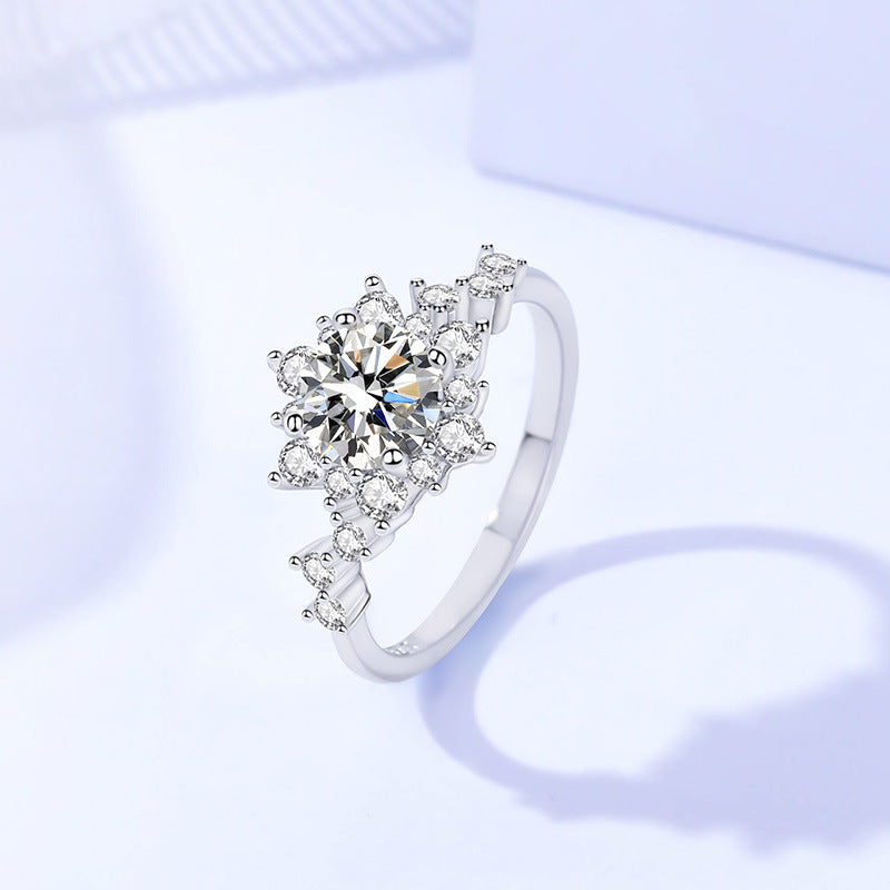 Sterling Silver Moissanite Ring