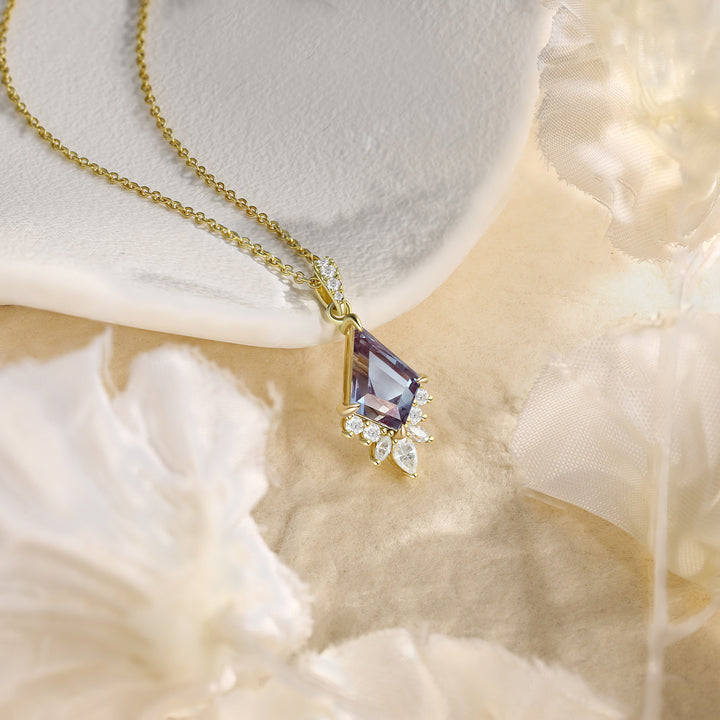 Silver Lab Alexandrite Necklace