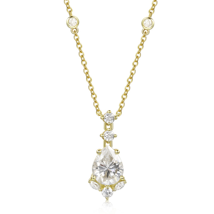 Silver Lab Moissanite Necklace