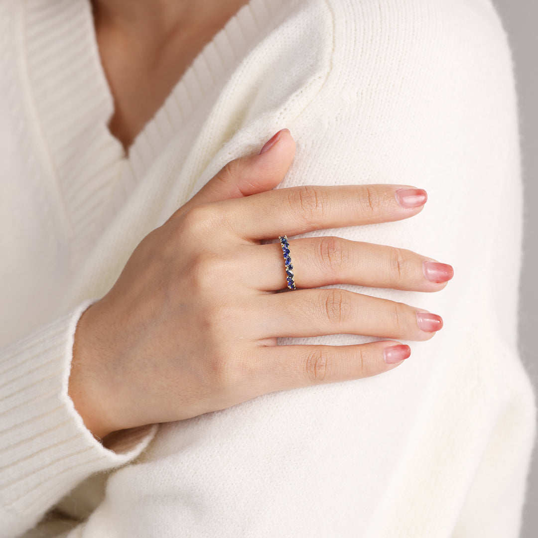 925 Sterling Silver Sapphire Ring