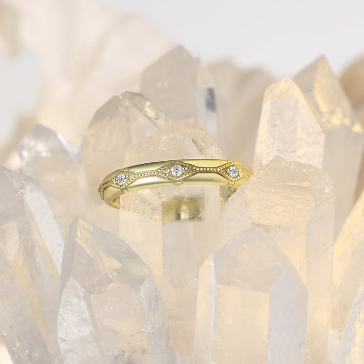Sterling Silver Lab Moissanite Ring