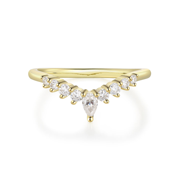 Sterling Silver Lab Moissanite Ring