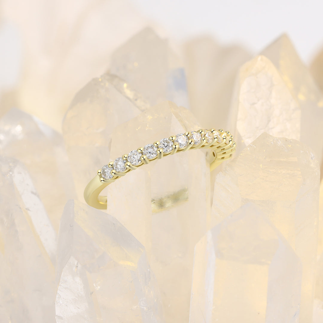 Sterling Silver Lab Moissanite Ring