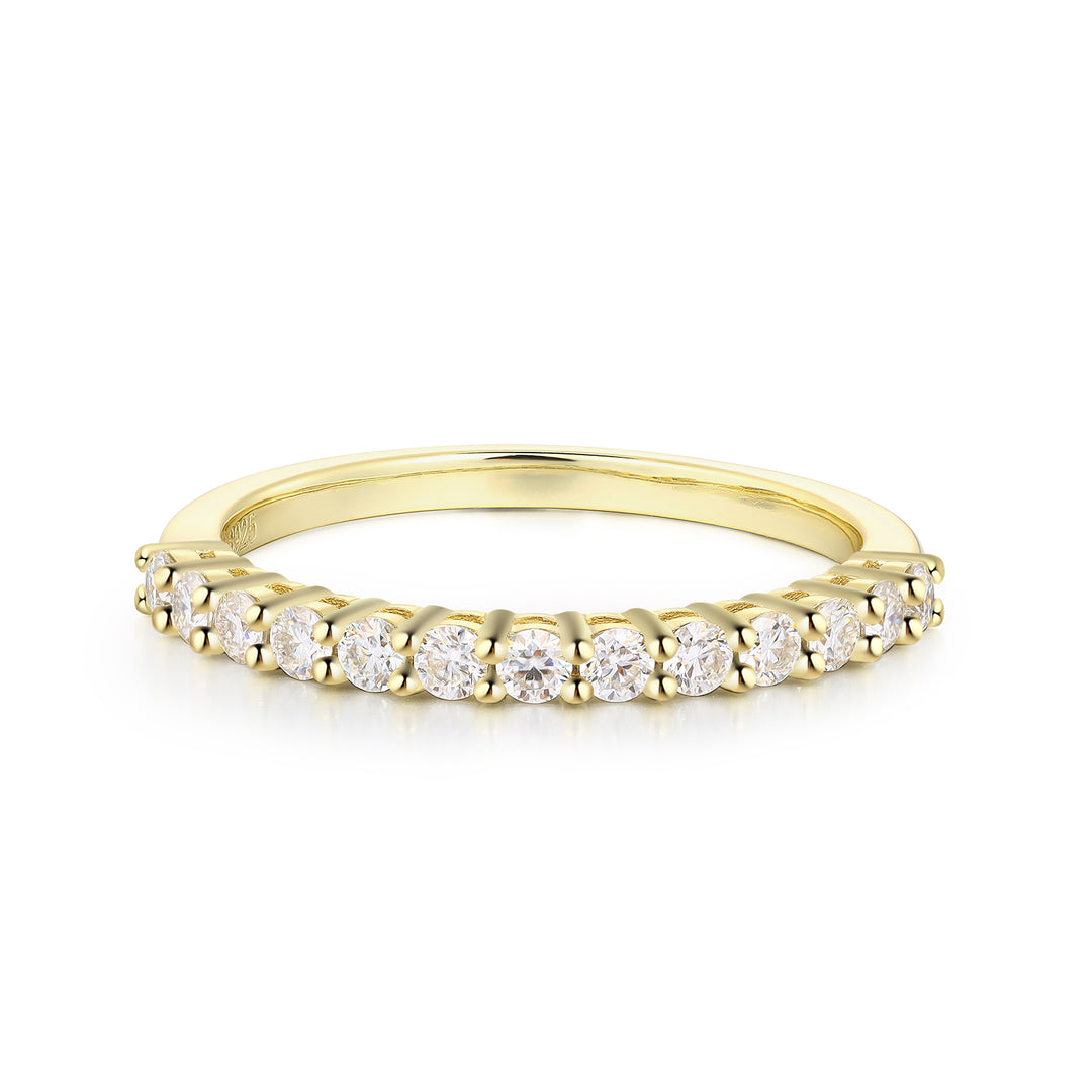 Sterling Silver Lab Moissanite Ring