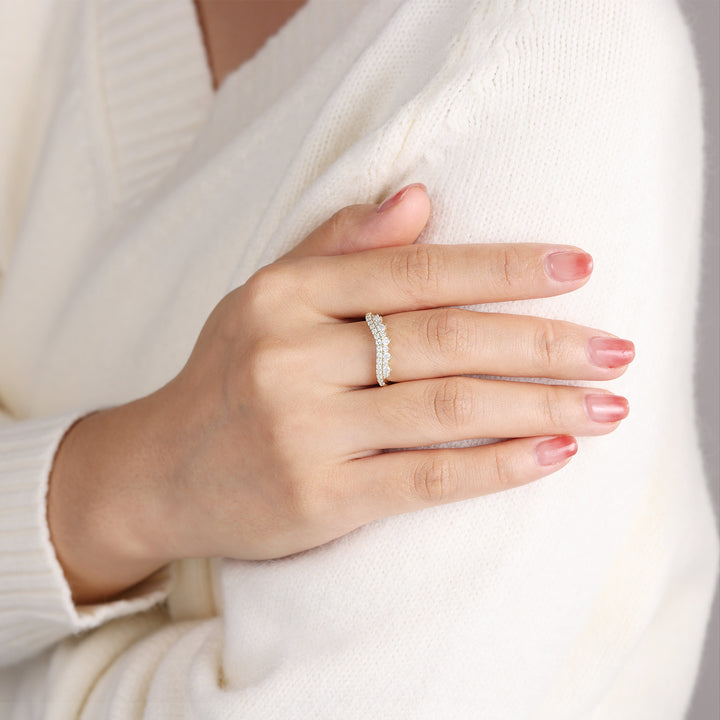 Sterling Silver Lab Moissanite Ring