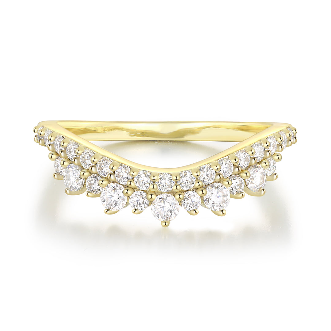 Sterling Silver Lab Moissanite Ring