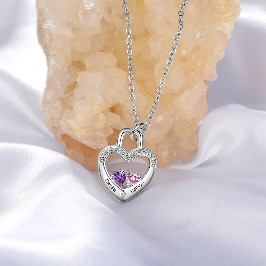 Silver Lock Pendant Necklace