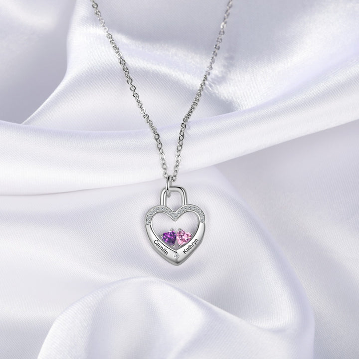 Silver Lock Pendant Necklace