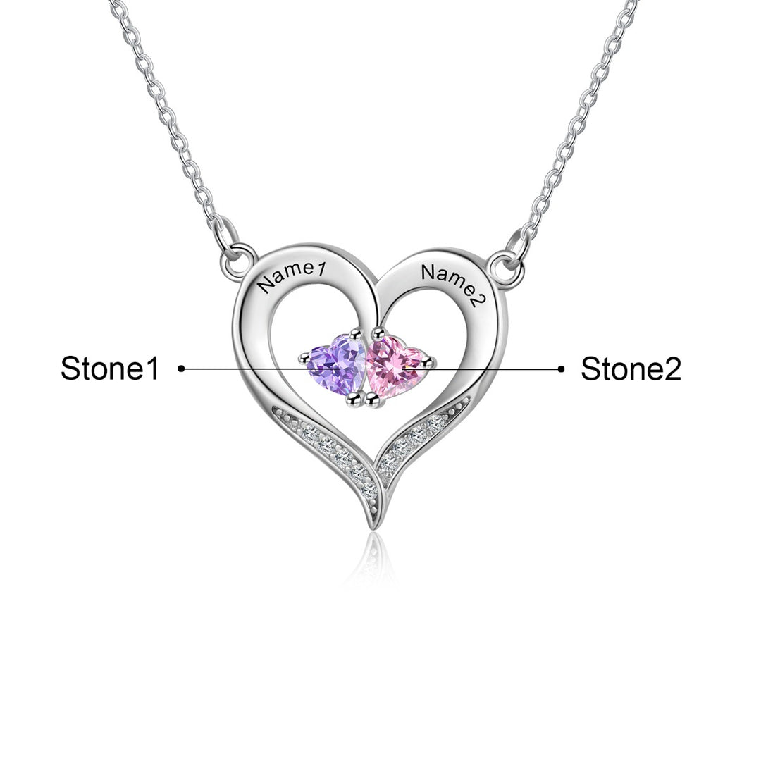 Birthstone Heart Shape Necklace