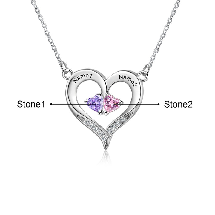 Birthstone Heart Shape Necklace