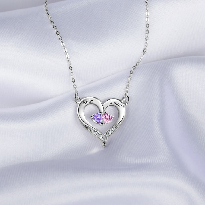 Birthstone Heart Shape Necklace