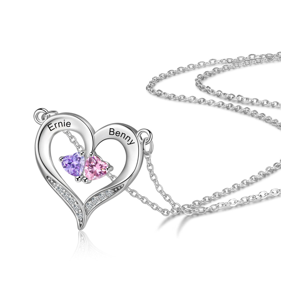 Birthstone Heart Shape Necklace