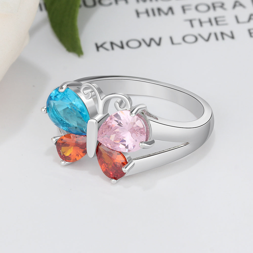 Sterling Silver CZ Butterfly Ring