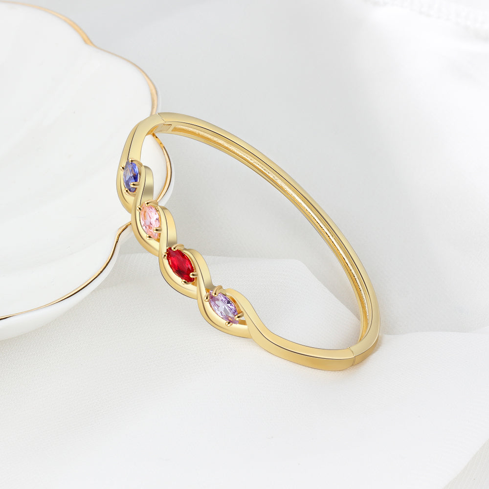 Birthstone Gold Plated Bracelet