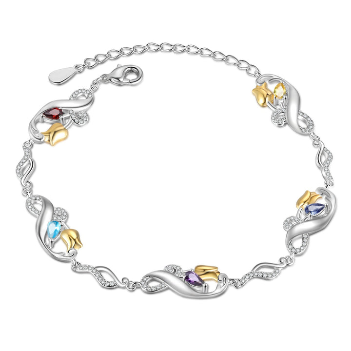 Custom Rose Flower Bracelet