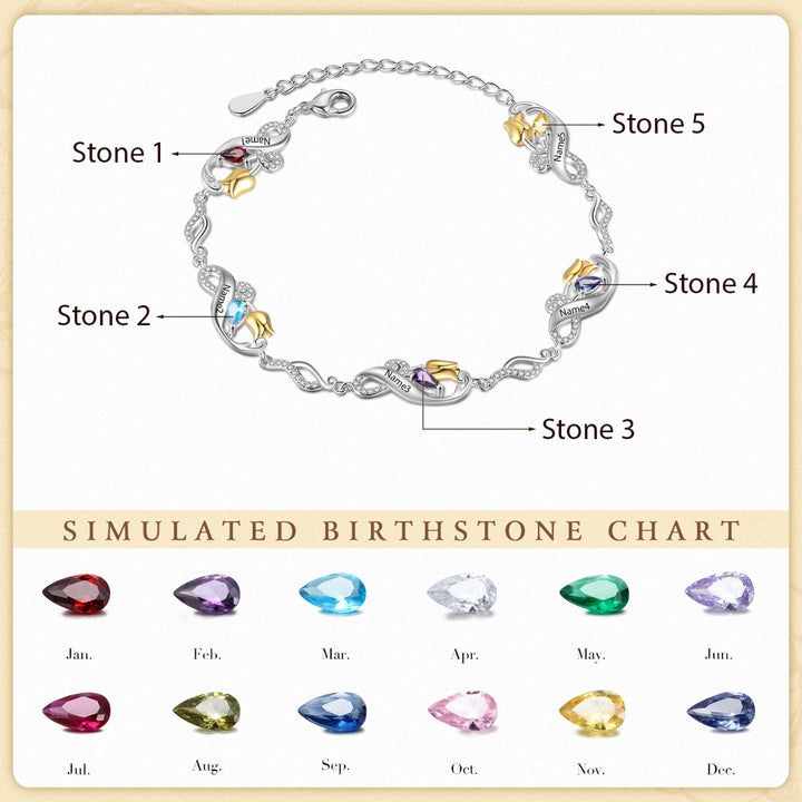 Custom Rose Flower Bracelet
