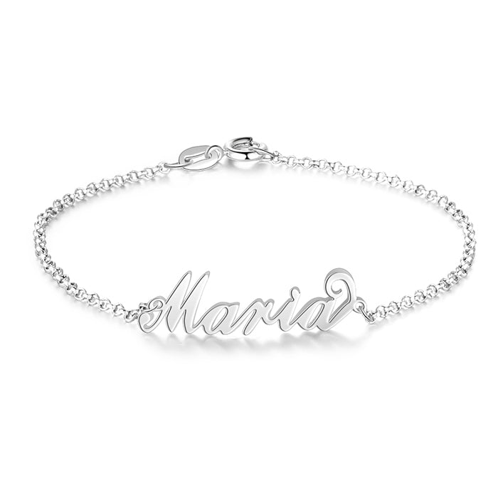 Custom Silver Name Bracelet