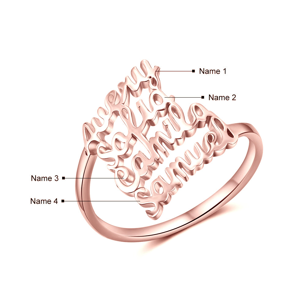 Custom Silver Name Ring