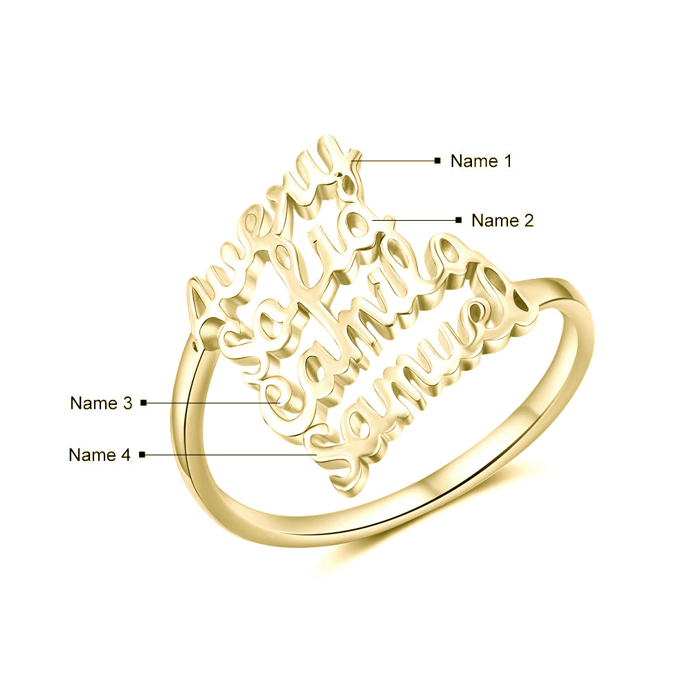 Custom Silver Name Ring