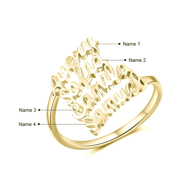 Custom Silver Name Ring