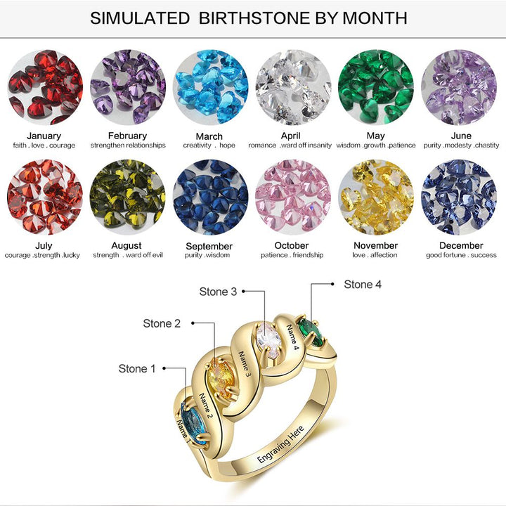 Silver Cubic Zirconia Name Rings