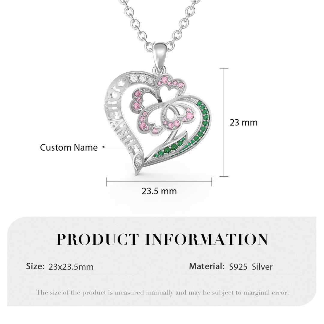 3D Custom Heart Necklace