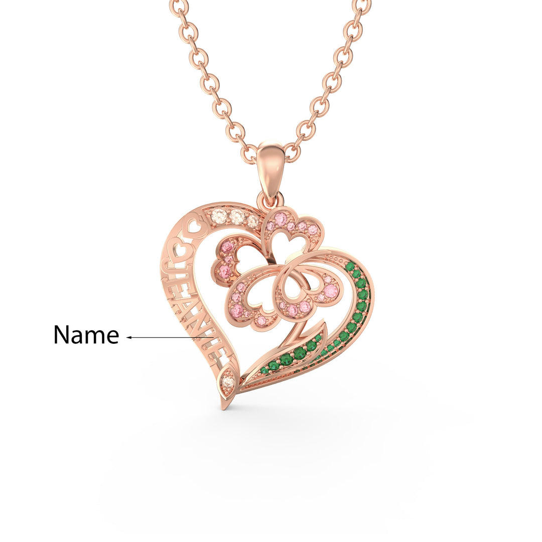 3D Custom Heart Necklace