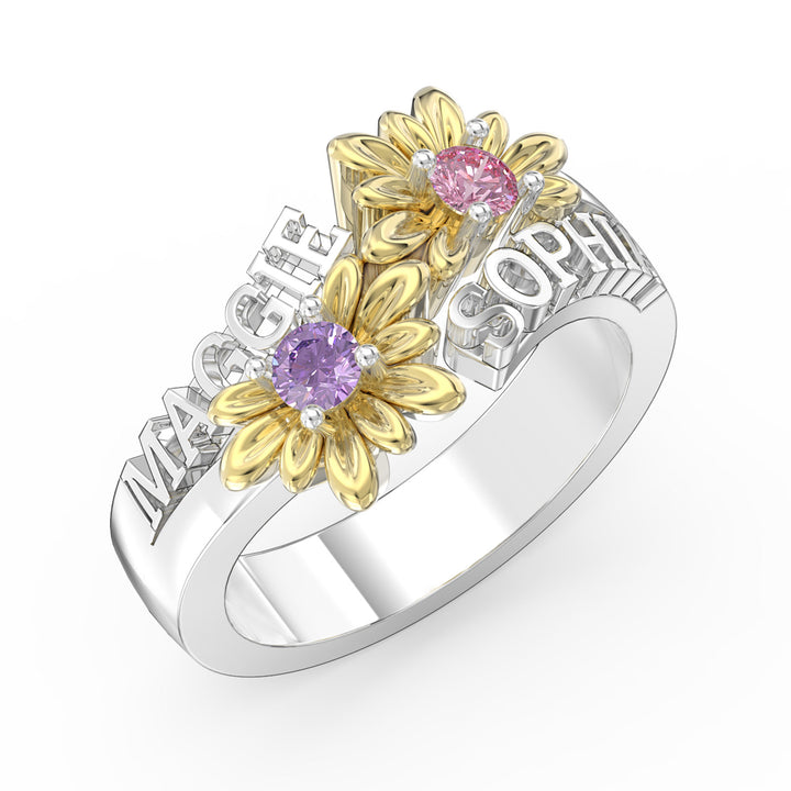 3D Jewelry Sunflower Ring