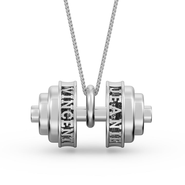 Dumbbel Couple Necklace