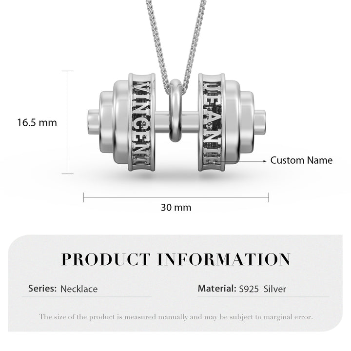 Dumbbel Couple Necklace