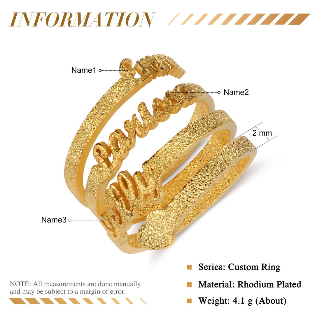 Copper Personalized Name Ring