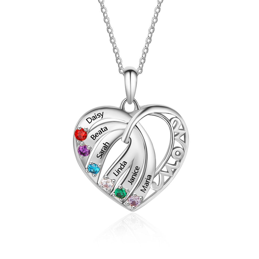 Birthstones Heart Necklace