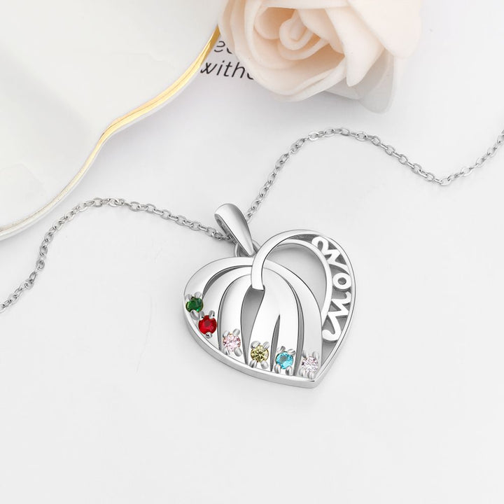 Birthstones Heart Necklace