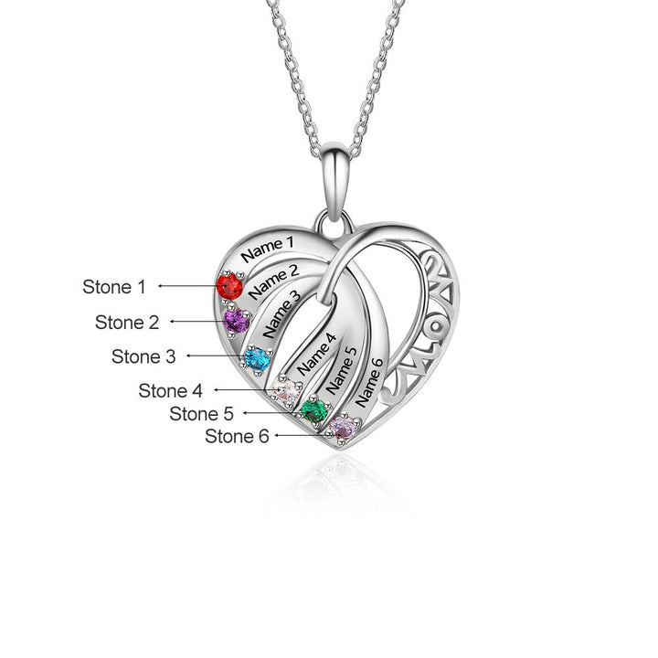 Birthstones Heart Necklace