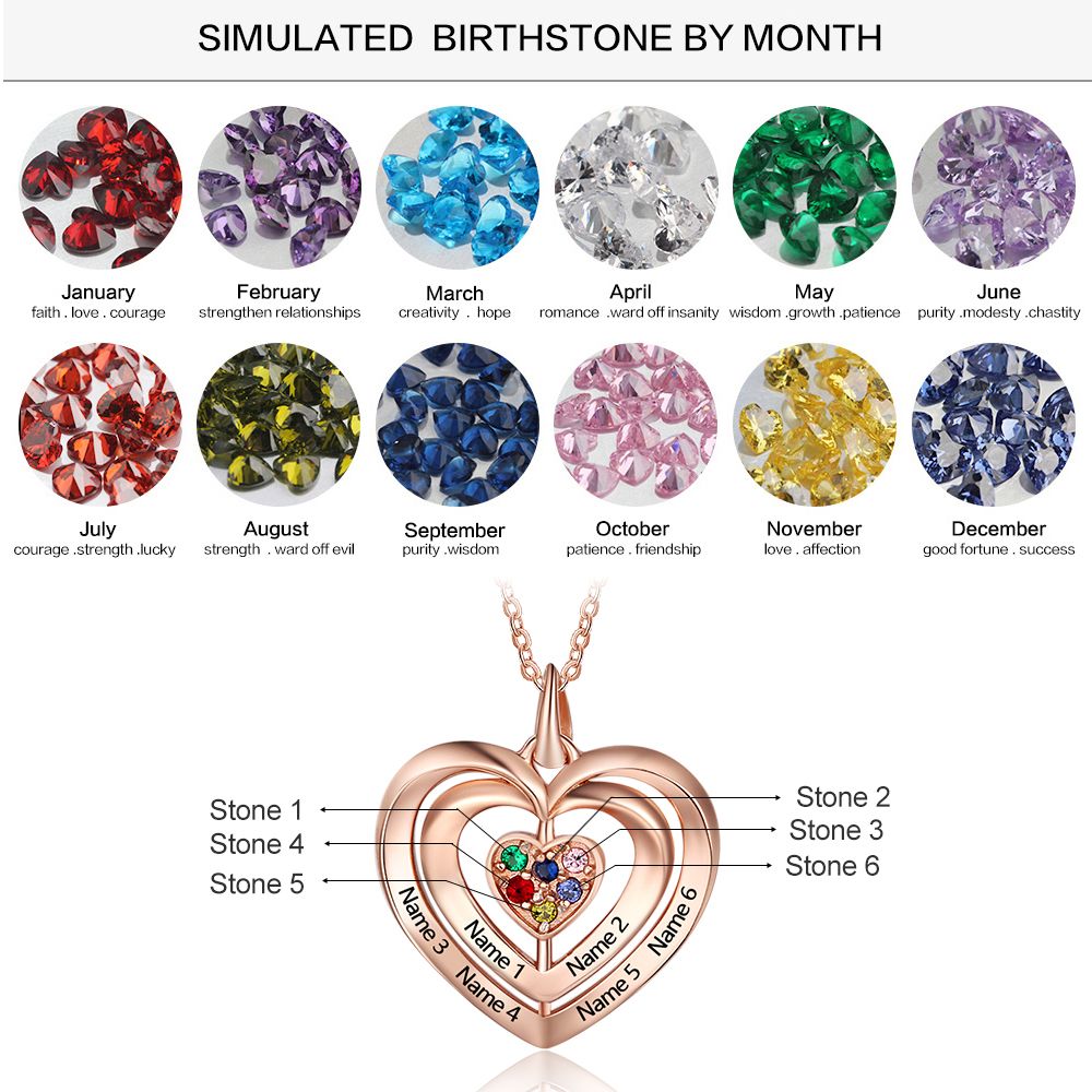 Necklaces with Colorful Birthstones