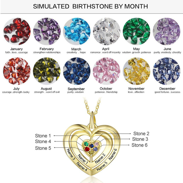Necklaces with Colorful Birthstones