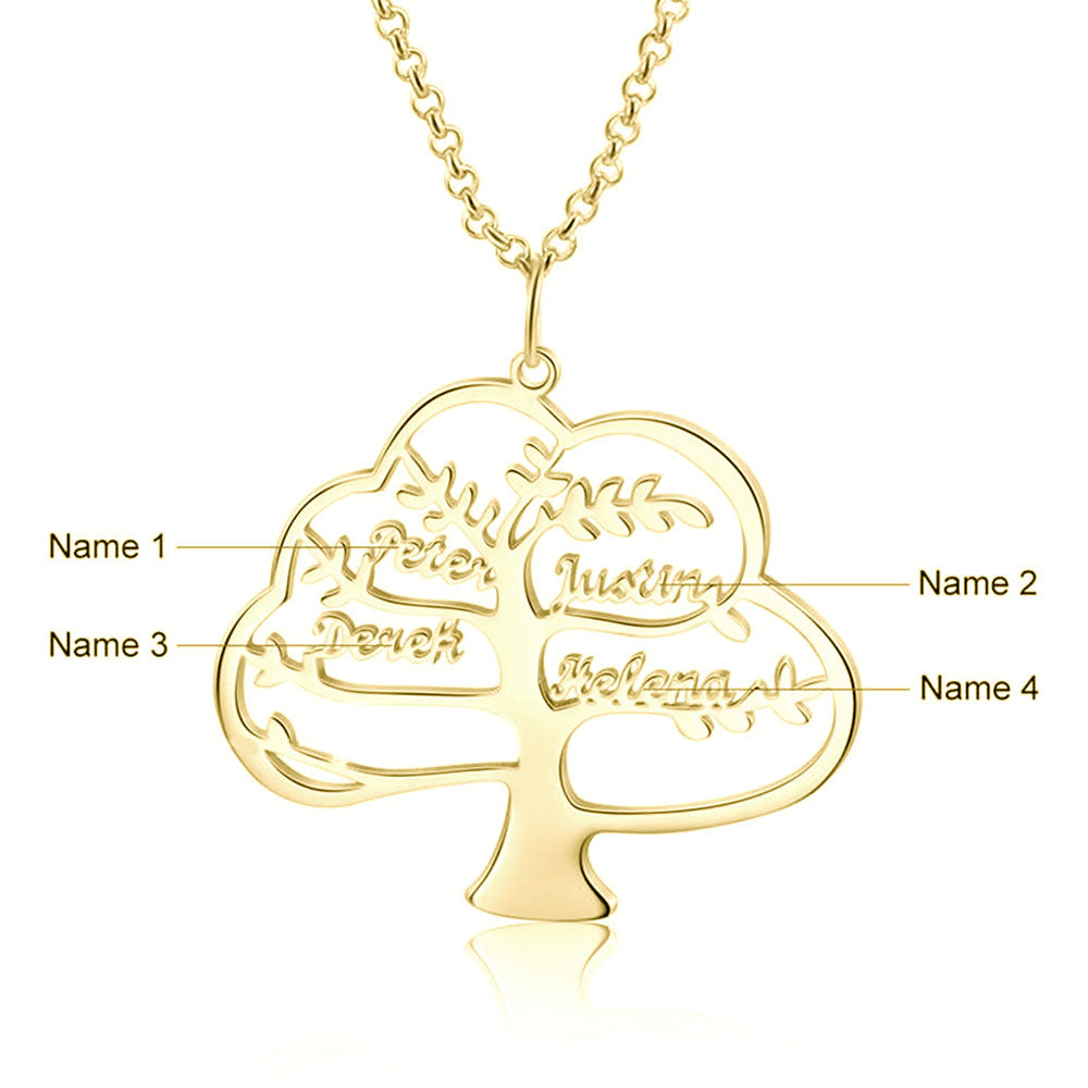 Rhodium Plated Name Necklace