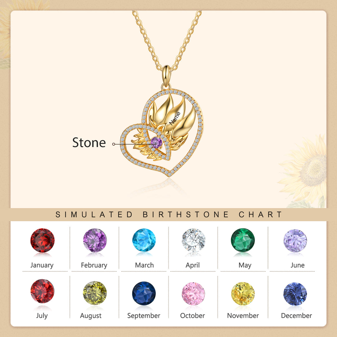 Rhodium Sunflower Necklace